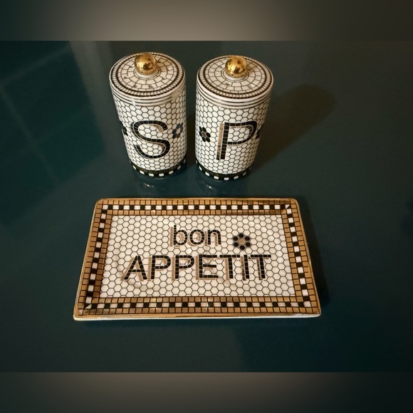 Anthropologie bistro tile salt & pepper shakers - Picture 4 of 9